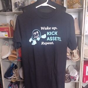 Black Graphic Short Sleeve Tee